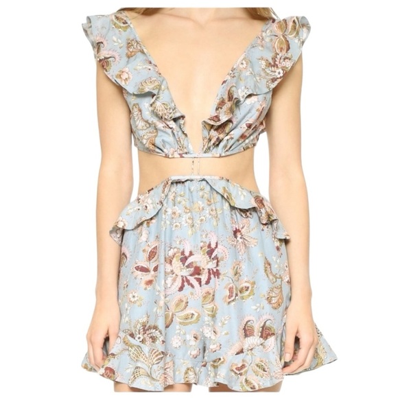 Zimmermann Pants - Zimmermann Pavilion Flounce Playsuit